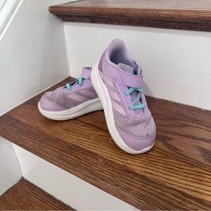 Adidas Kids Girls Sneakers US 9.5 Purple Lavender Velcro Athletic Shoes